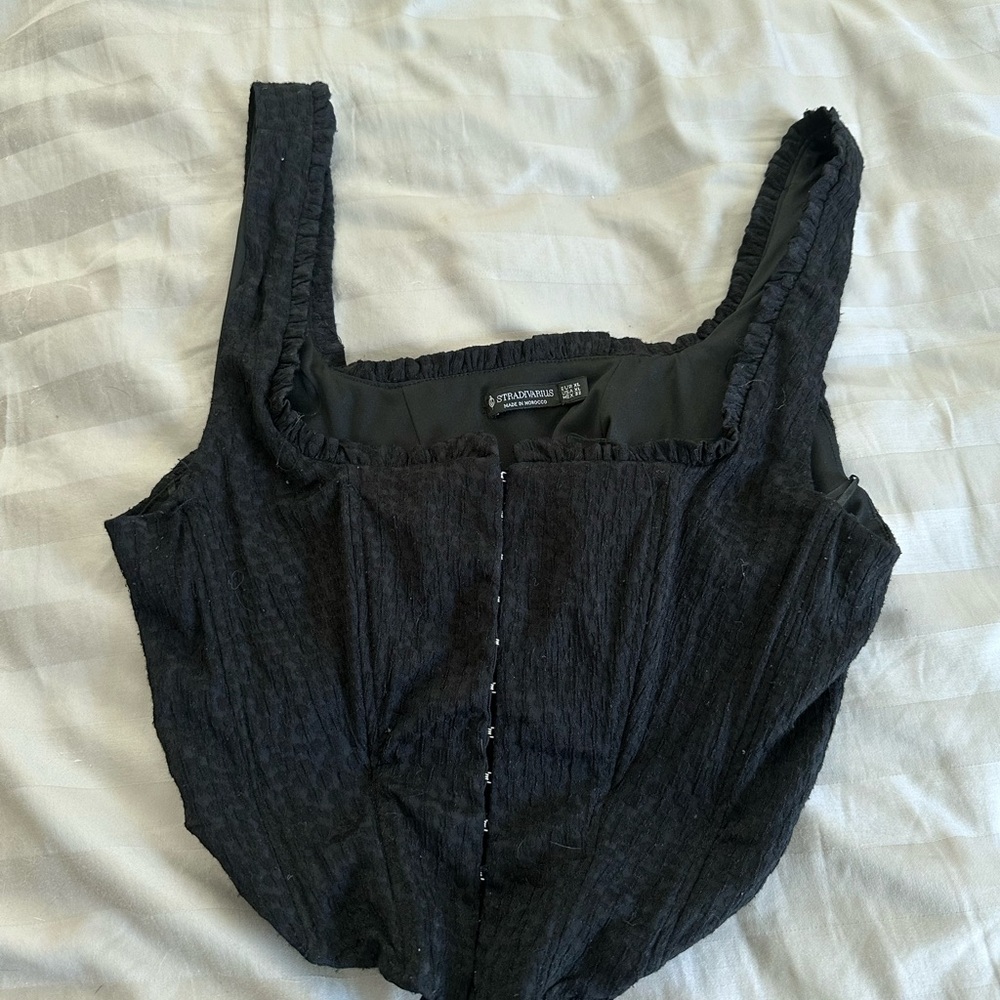 Stradivarius Black Sleeveless Bodysuit